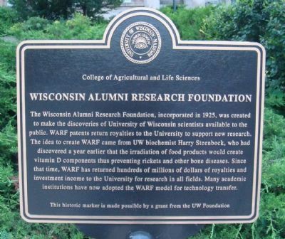 Wisconsin Alumni Research Foundation Marker image. Click for full size.