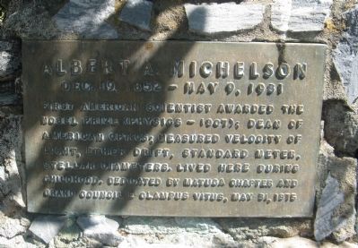 Albert A. Michelson Marker image. Click for full size.