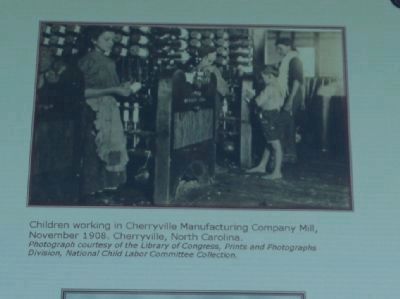 Children working in Cherryville Manufacturing Company image. Click for full size.