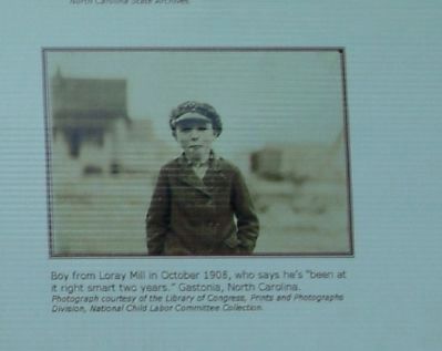 Boy from Loray Mill in October 1908 image. Click for full size.