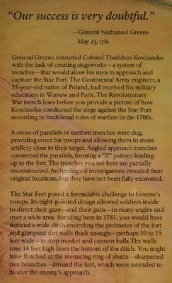 The Patriots Lay Siege to the Star Fort Marker image. Click for full size.