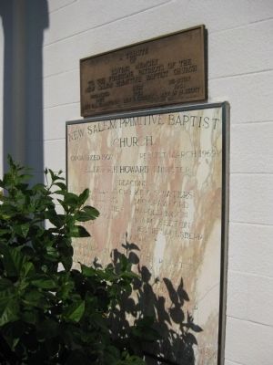 Greater New Salem Primitive Baptist Church Memorial and Dedication Plaques image. Click for full size.
