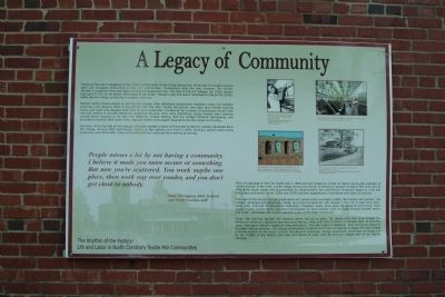 A Legacy of Community Marker image. Click for full size.