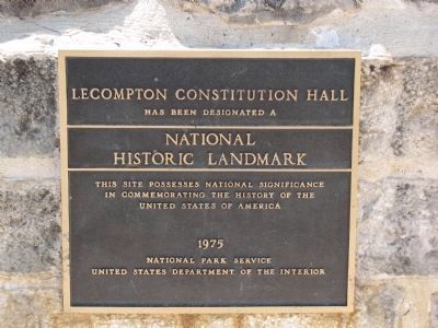 Lecompton Constitution Hall Marker image. Click for full size.