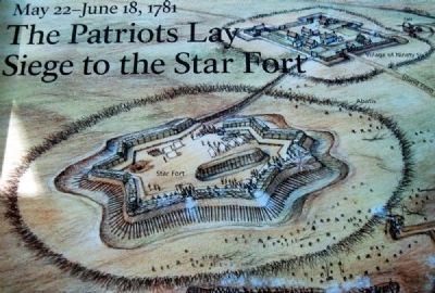 Artist's Representation of the Star Fort and Ninety Six (from the Marker) image. Click for full size.