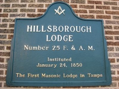 Hillsborough Lodge Marker. Click for full size. Hillsborough Lodge Marker image. Click for full size.