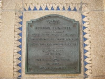 Building Committee Plaque. Click for full size. Building Committee Plaque image. Click for full size.