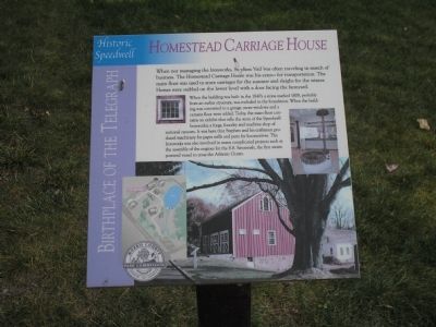 Homestead Carriage House Marker. Click for full size. Homestead Carriage House Marker image. Click for full size.