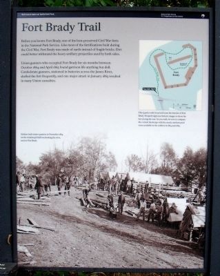 Fort Brady Trail Marker image. Click for full size.