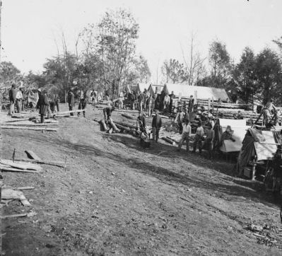 Building Winter Quarters, Ft. Brady image. Click for full size.