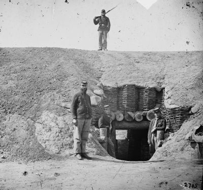 Fort Brady, Va. Entrance to magazine. Click for full size. Fort Brady, Va. Entrance to magazine image. Click for full size.