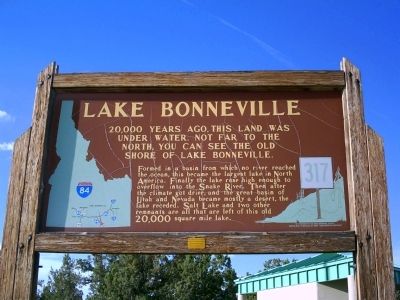 Lake Bonneville Marker. Click for full size. Lake Bonneville Marker image. Click for full size.