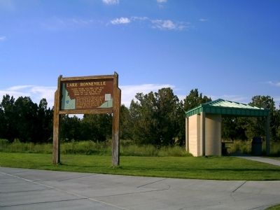 Lake Bonneville Marker at Rest Area. Click for full size. Lake Bonneville Marker at Rest Area image. Click for full size.