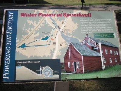 Water Power at Speedwell Marker image. Click for full size.