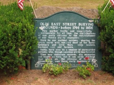 Olde East Street Burying Grounds Marker image. Click for full size.