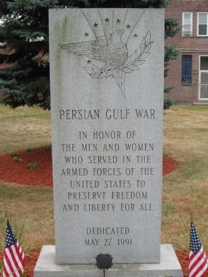 Plainville Persian Gulf War Monument. Click for full size. Plainville Persian Gulf War Monument image. Click for full size.