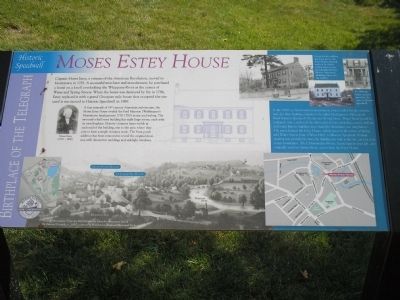 Moses Estey House Marker. Click for full size. Moses Estey House Marker image. Click for full size.