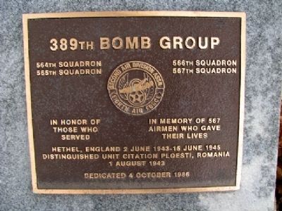 389th Bomb Group Marker image. Click for full size.