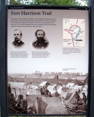 Fort Harrison Trail Marker image. Click for full size.