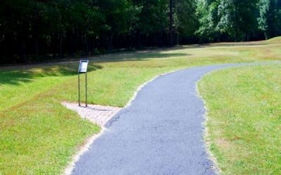 Paved Trail Leading to Approach Trench Marker image. Click for full size.
