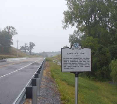 Sawyer's Fort Marker image. Click for full size.