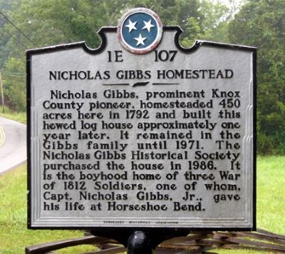 Nicholas Gibbs Homestead Marker image. Click for full size.