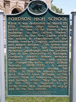 Fordson High School Marker image. Click for full size.