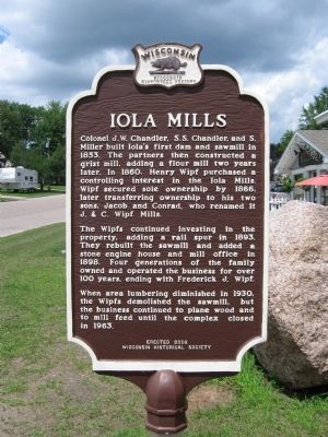 Iola Mills Marker image. Click for full size.