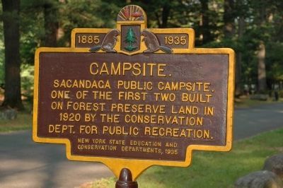Sacandaga Public Campsite Marker image. Click for full size.
