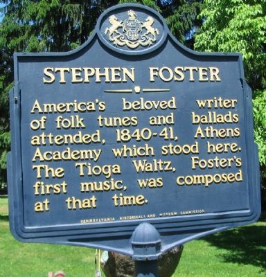 Stephen Foster Marker. Click for full size. Stephen Foster Marker image. Click for full size.