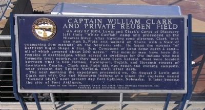 Captain William Clark and Private Reuben Field Marker image. Click for full size.