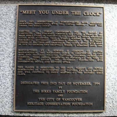Meet You Under the Clock Marker. Click for full size. Meet You Under the Clock Marker image. Click for full size.