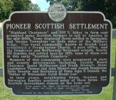 Pioneer Scottish Settlement Marker image. Click for full size.