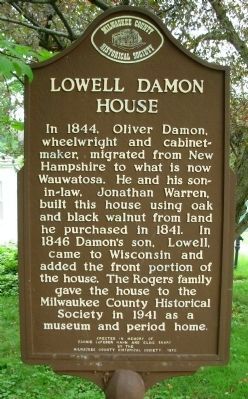 Lowell Damon House Marker image. Click for full size.