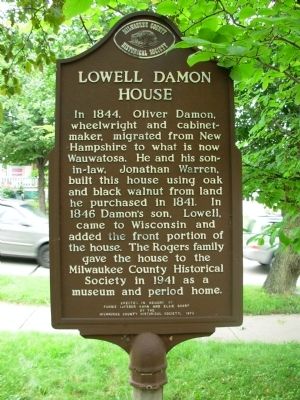 Lowell Damon House Marker image. Click for full size.