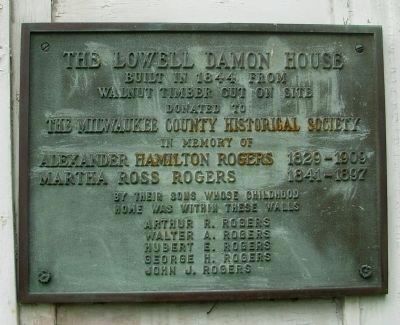 Plaque to the Right of Front Door image. Click for full size.