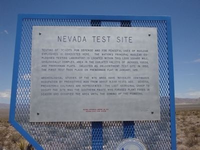 Nevada Test Site Marker image. Click for full size.