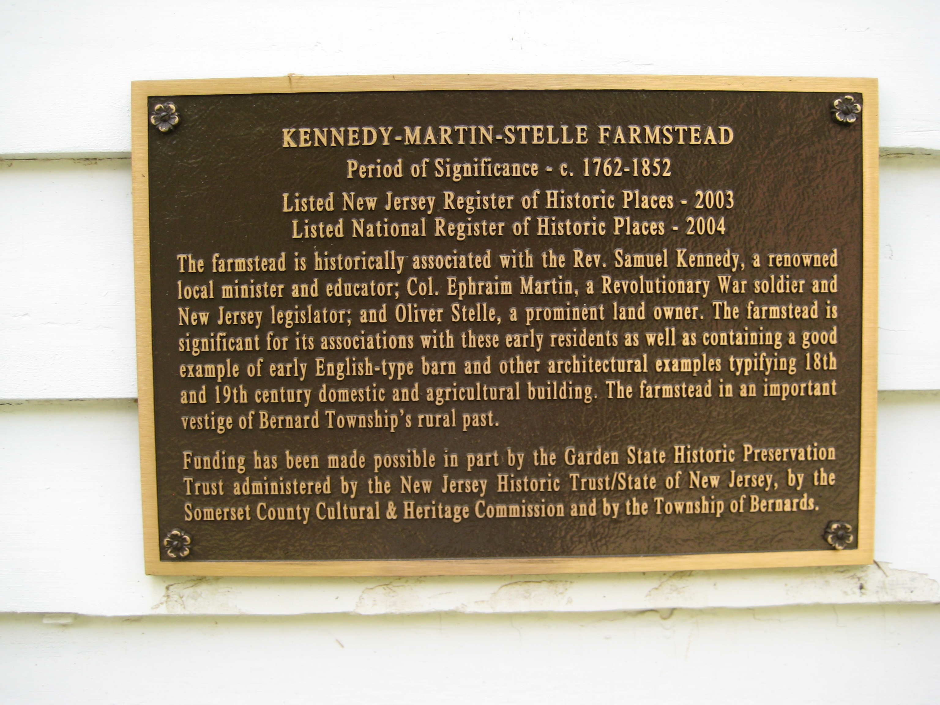 Kennedy-Martin-Stelle Farmstead Marker