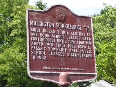 Millington Schoolhouse #74 Marker image. Click for full size.