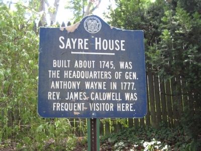 Sayre House Marker image. Click for full size.