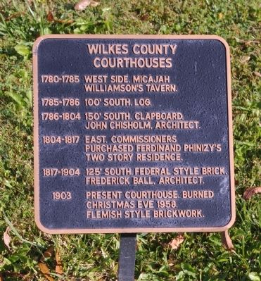 Wilkes County Courthouses Marker image. Click for full size.