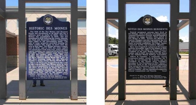 Historic Des Moines / Noted Des Moines Residents Marker image. Click for full size.