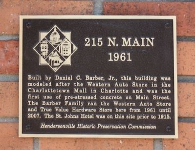 215 N. Main Marker image. Click for full size.
