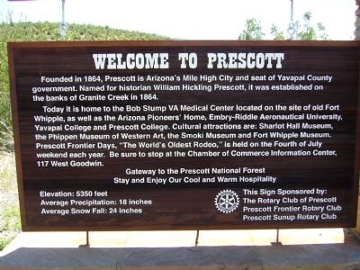 Welcome to Prescott Marker image. Click for full size.