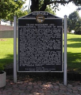 Trans-Mississippi and International Exposition of 1898 Marker. Click for full size. Trans-Mississippi and International Exposition of 1898 Marker image. Click for full size.