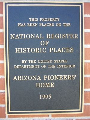 Arizona Pioneers' Home Marker image. Click for full size.