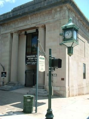 Citizens National Bank Marker and McClintock clock, as mentioned, seen today image. Click for full size.