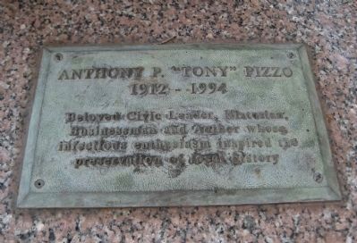 Anthony P. "Tony" Pizzo Plaque image. Click for full size.