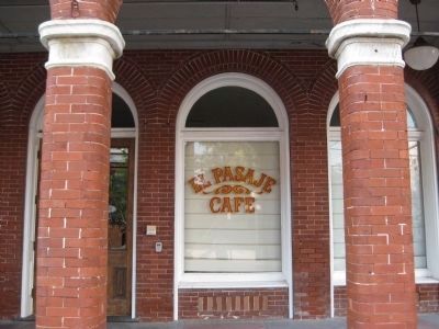 El Pasaje Cafe Window. Click for full size. El Pasaje Cafe Window image. Click for full size.