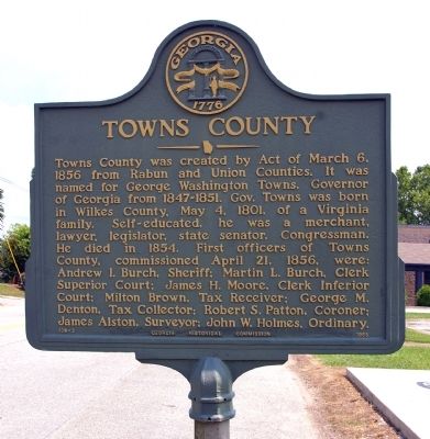 Towns County Marker image. Click for full size.